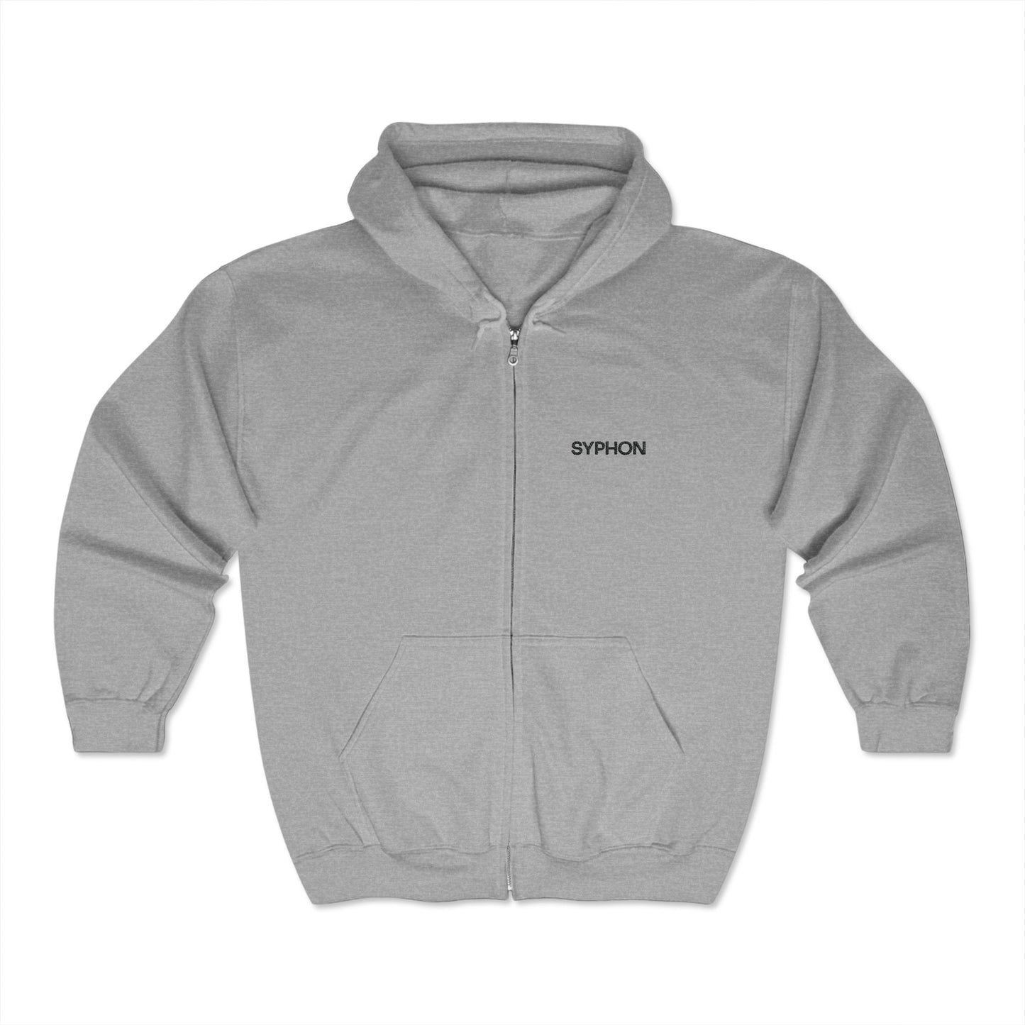 Embroidered Syphon Full Zip Hooded Sweatshirt